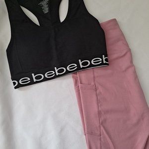 NWT Bebe Sports Bra & Beverly Hills Polo Leggings